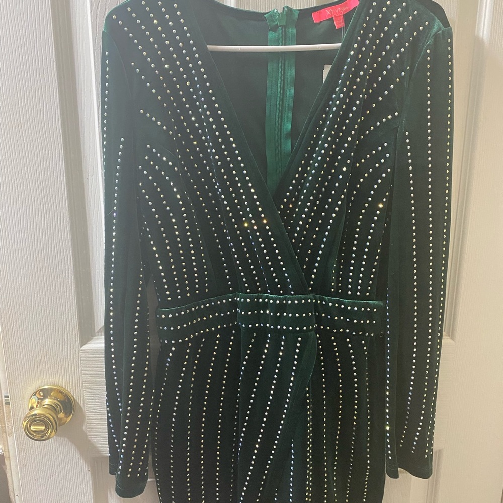 Mini green dress